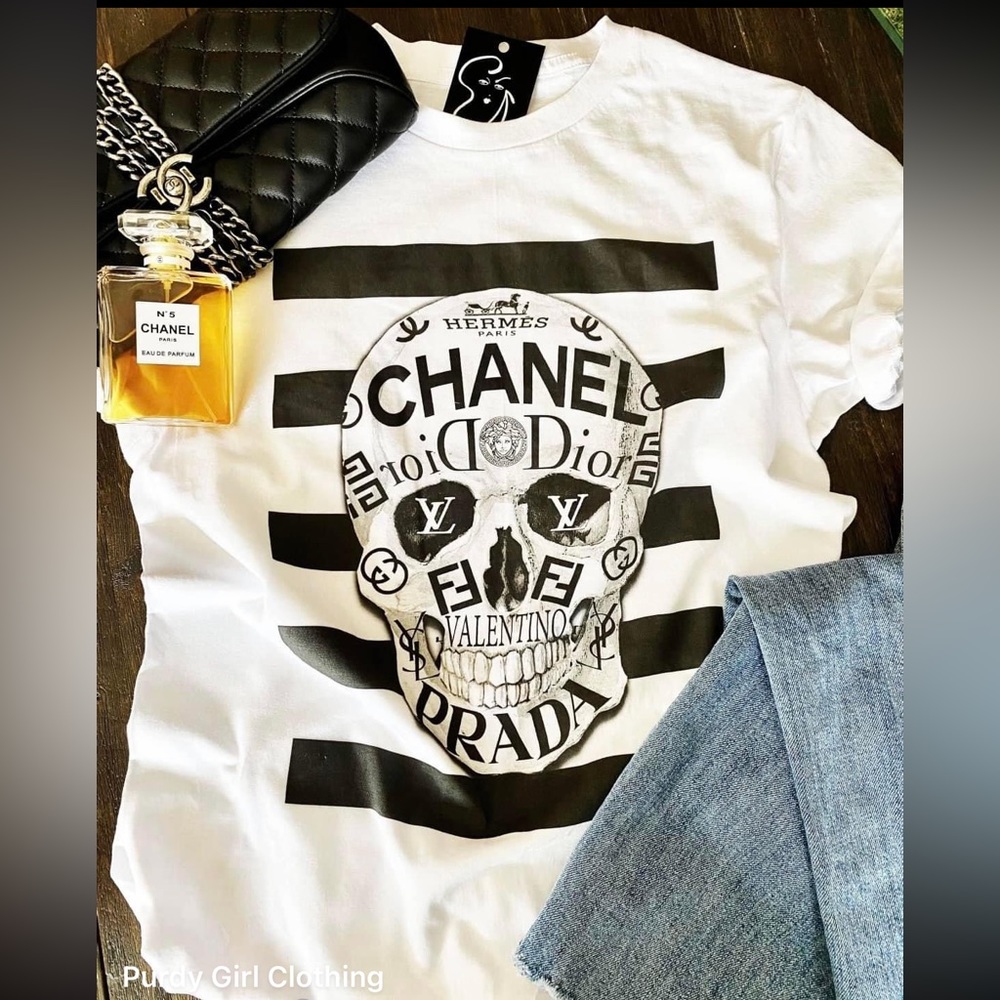 Skull Tee Designer Brands😎❤️